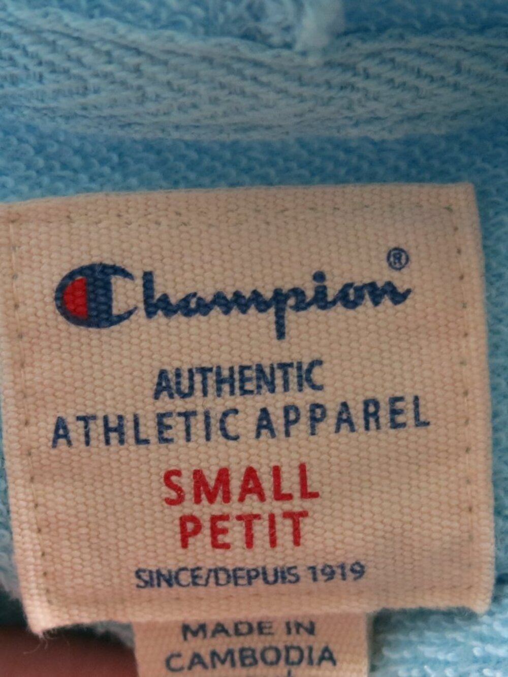 Champion Tonal Script Powerblend Sweatshirt Hoodie - Size Small Petit - Picture 4 of 5